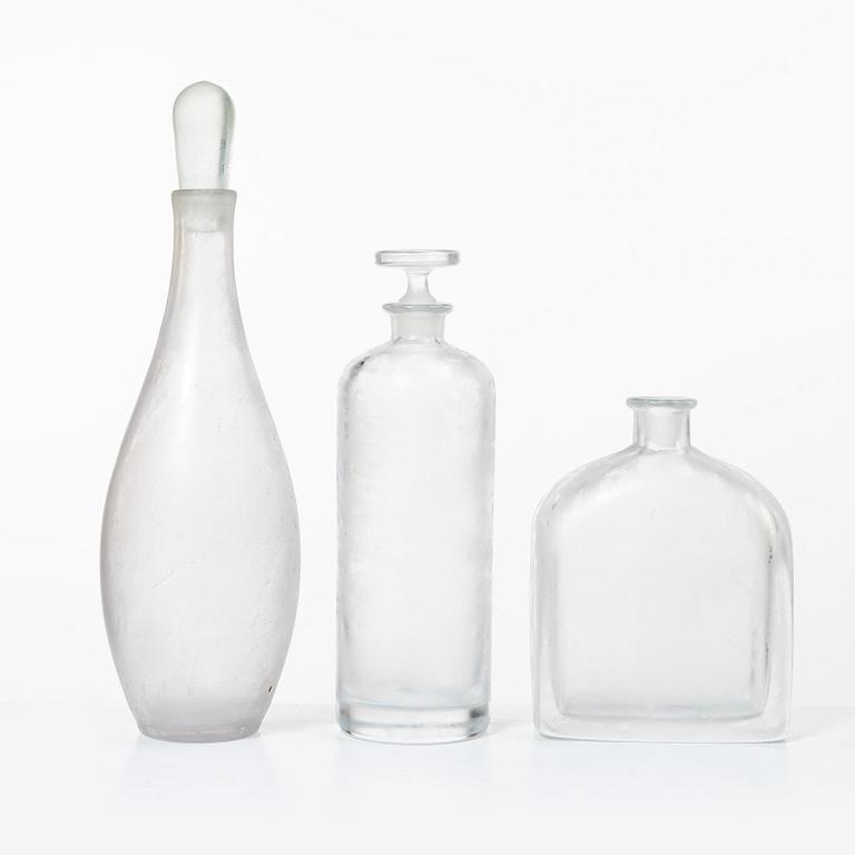 Vicke Lindstrand, servisdelar, 26st, glas, "Iced", Orrefors.