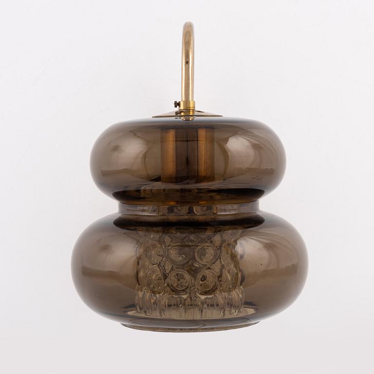Carl Fagerlund, a 'Bubblan' glass and brass wall light, Orrefors.