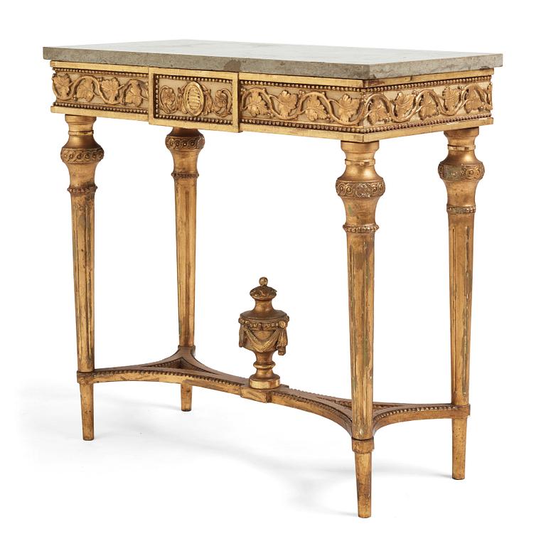 A late Gustavian console table, late 18th Century.