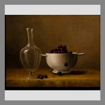 NADINE LUNDAHL, STILL LIFE WITH CHERRIES.