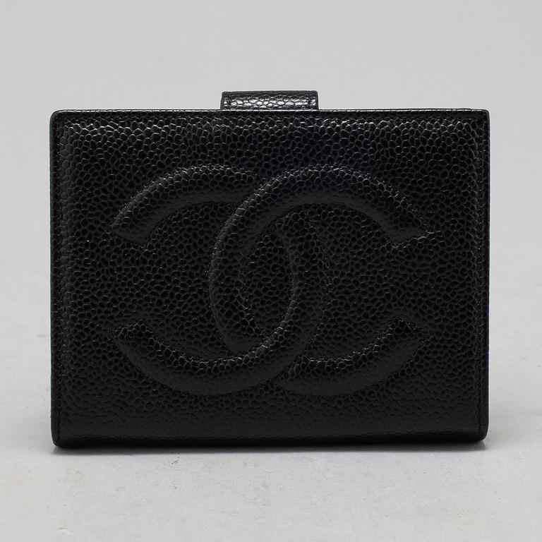 CHANEL, a caviar leather wallet, 1997-9.