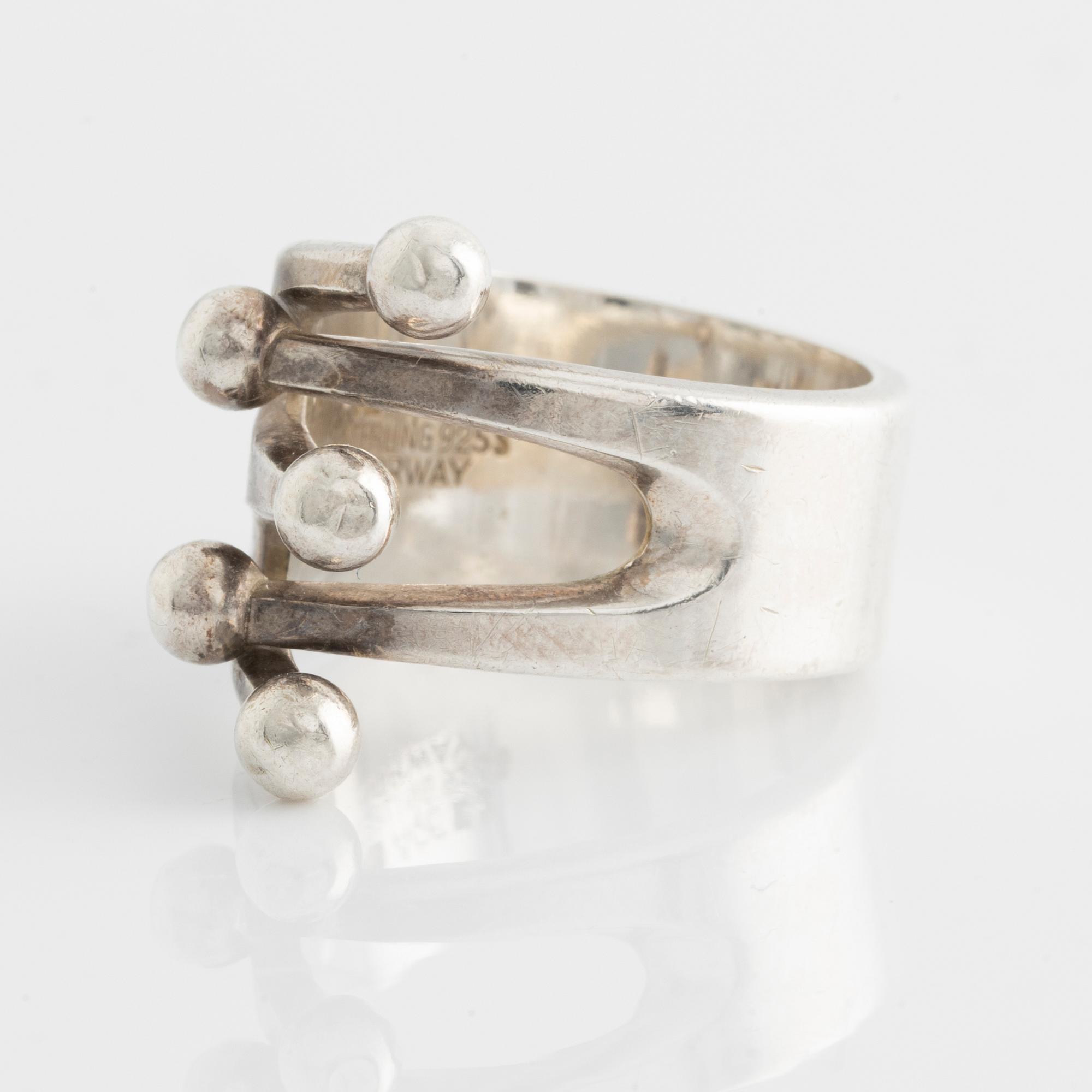 Anna Greta Eker, ring, sterling silver, Norway.