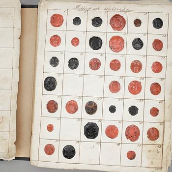 SAMLING ADLIGA, FRIHERRLIGA- OCH GREVLIGA SVENSKA LACKSIGIL, 1800-tal.