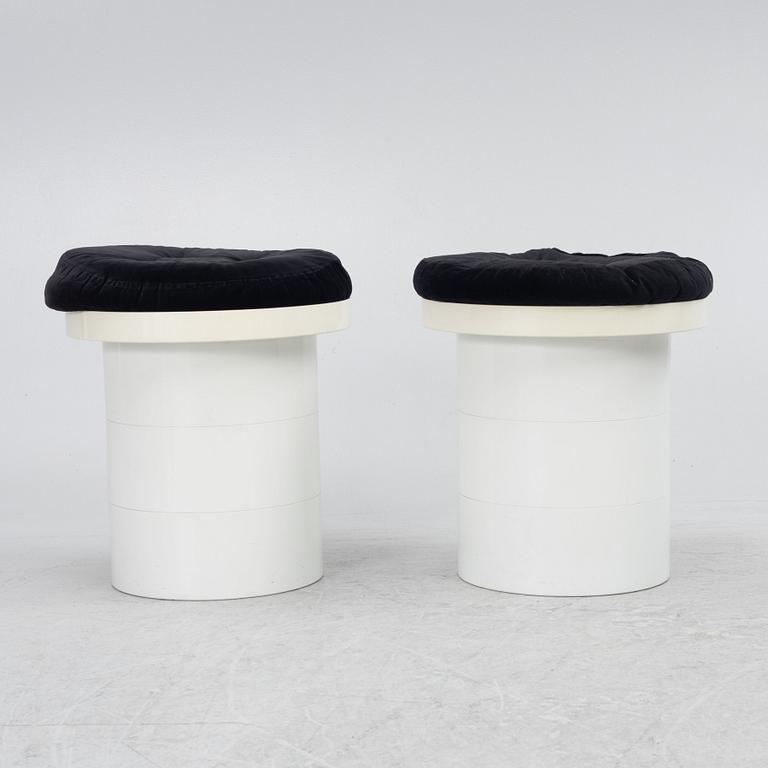 Nine stools, 1960s/70s.