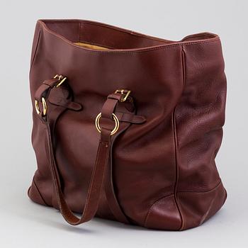 A big leather bag by Ralph Lauren.
