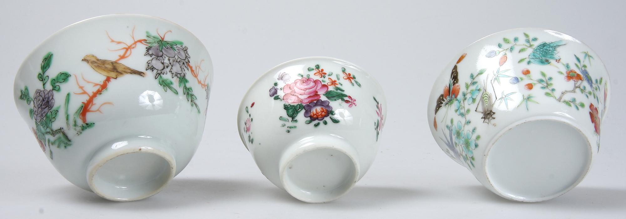 SKÅLAR, 6 st, porslin, Kina, 1700/1800-tal.