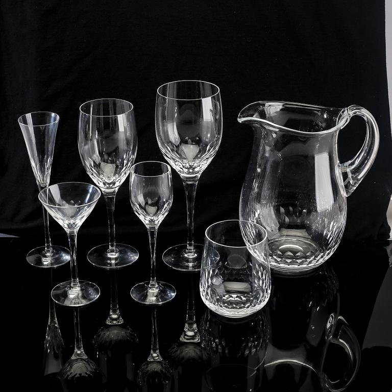 Nils Landberg, a 62 pcs glass "Prelude" service Orrefors later part of the 20th century.