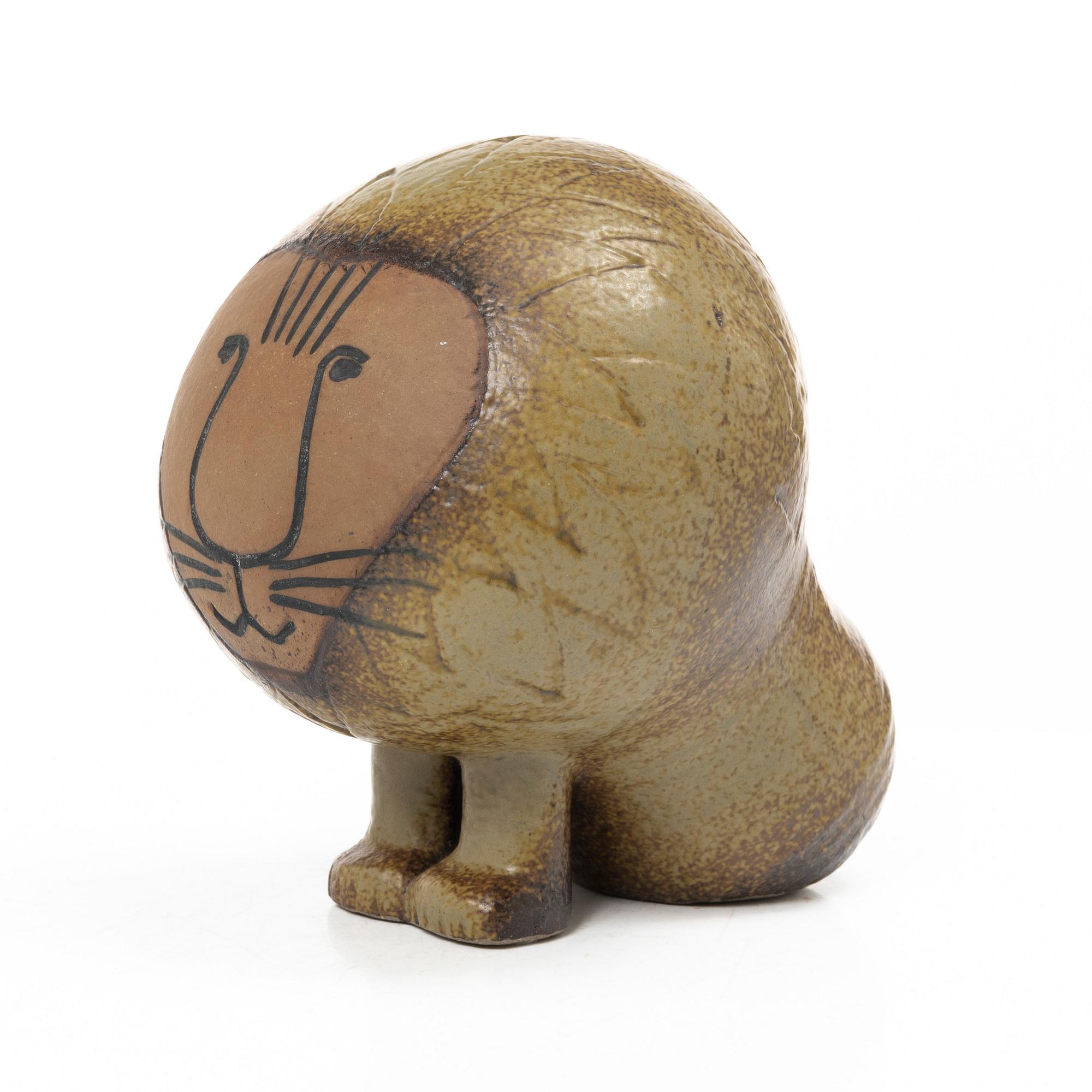 Lisa Larson, a stoneware figurine, 'Lejon Midi', Gustavsberg, Sweden.