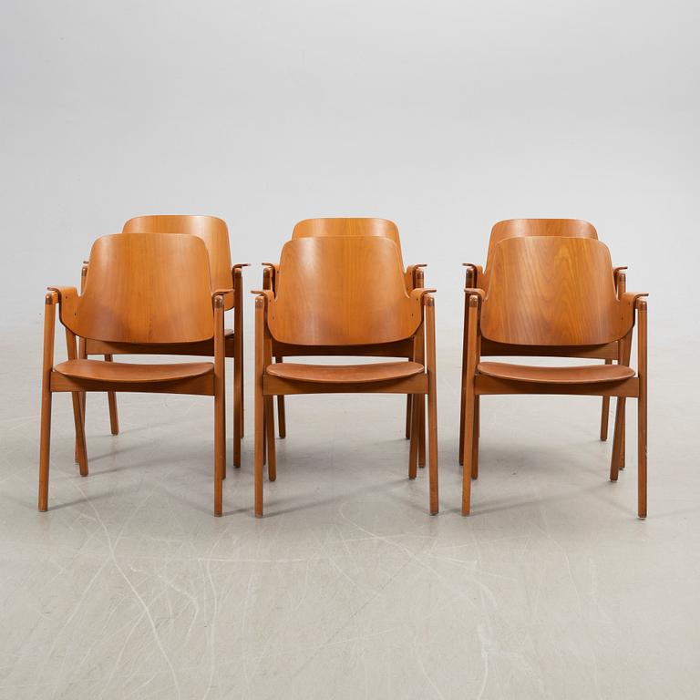 Elias Barup, stolar, 6 st, Gärsnäs, 1960-tal.