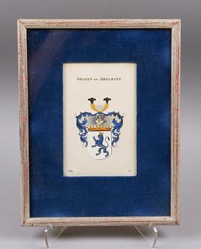 KOLORERADE TRYCK, 4 st, 1800-tal.