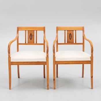 A pair of chairs, circa 1900.