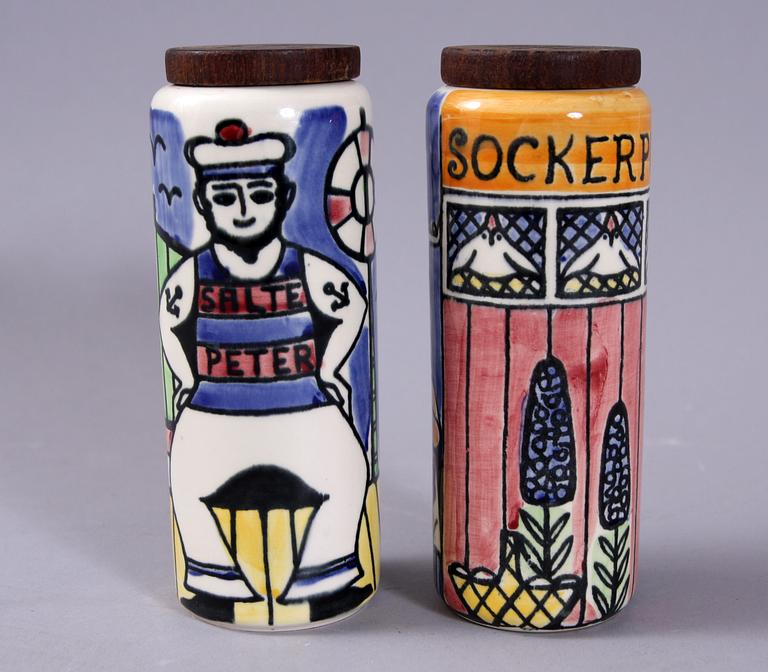 SALT- och SOCKERSTRÖARE, flintgods, Anita Nylund, Jie Gantofta.