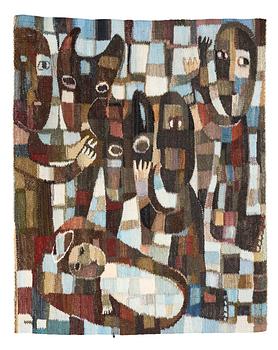 Berta Hansson, A tapestry, "Födelsen", tapestry weave, ca 75 x 65 cm, signed BH.