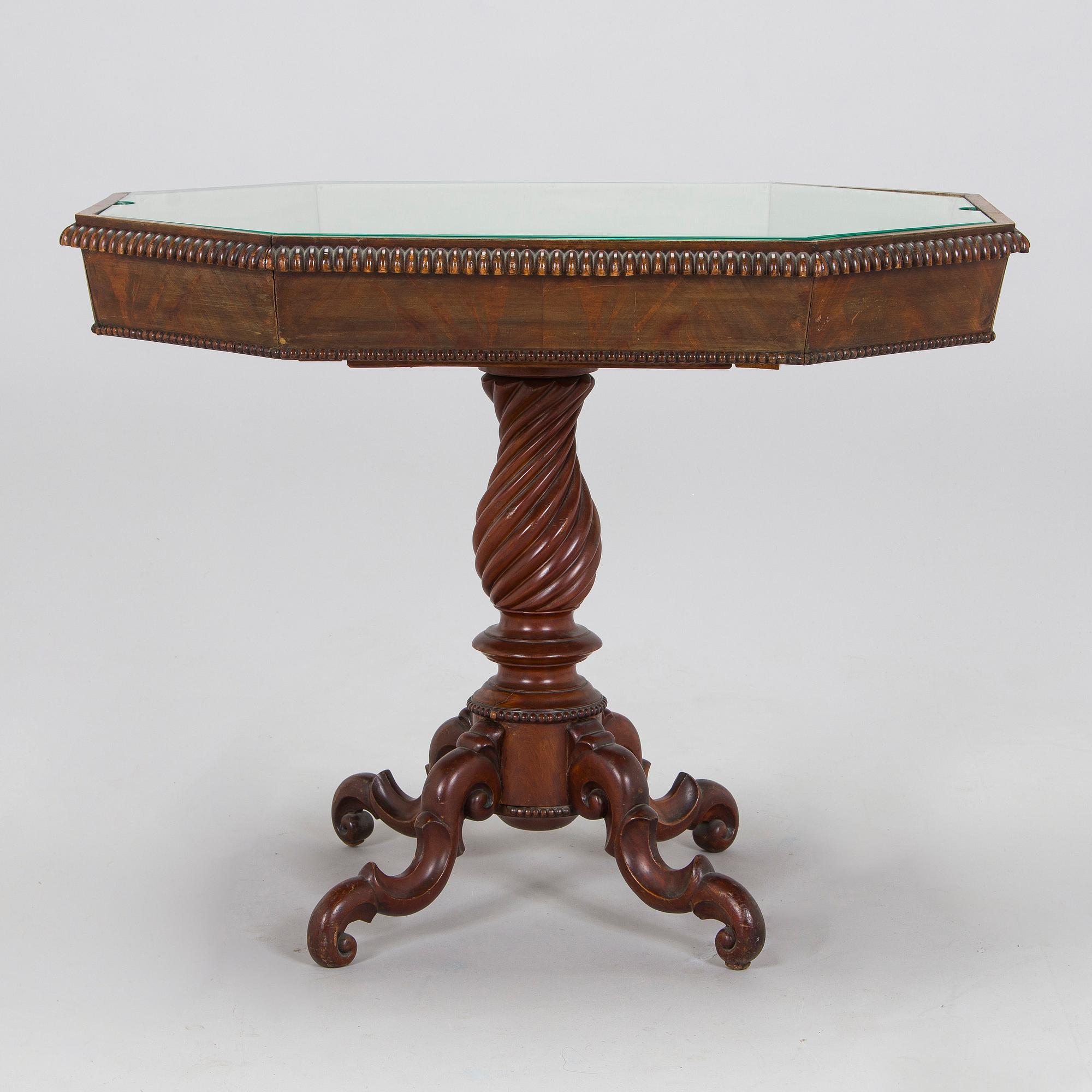 Display table, late 19th century.