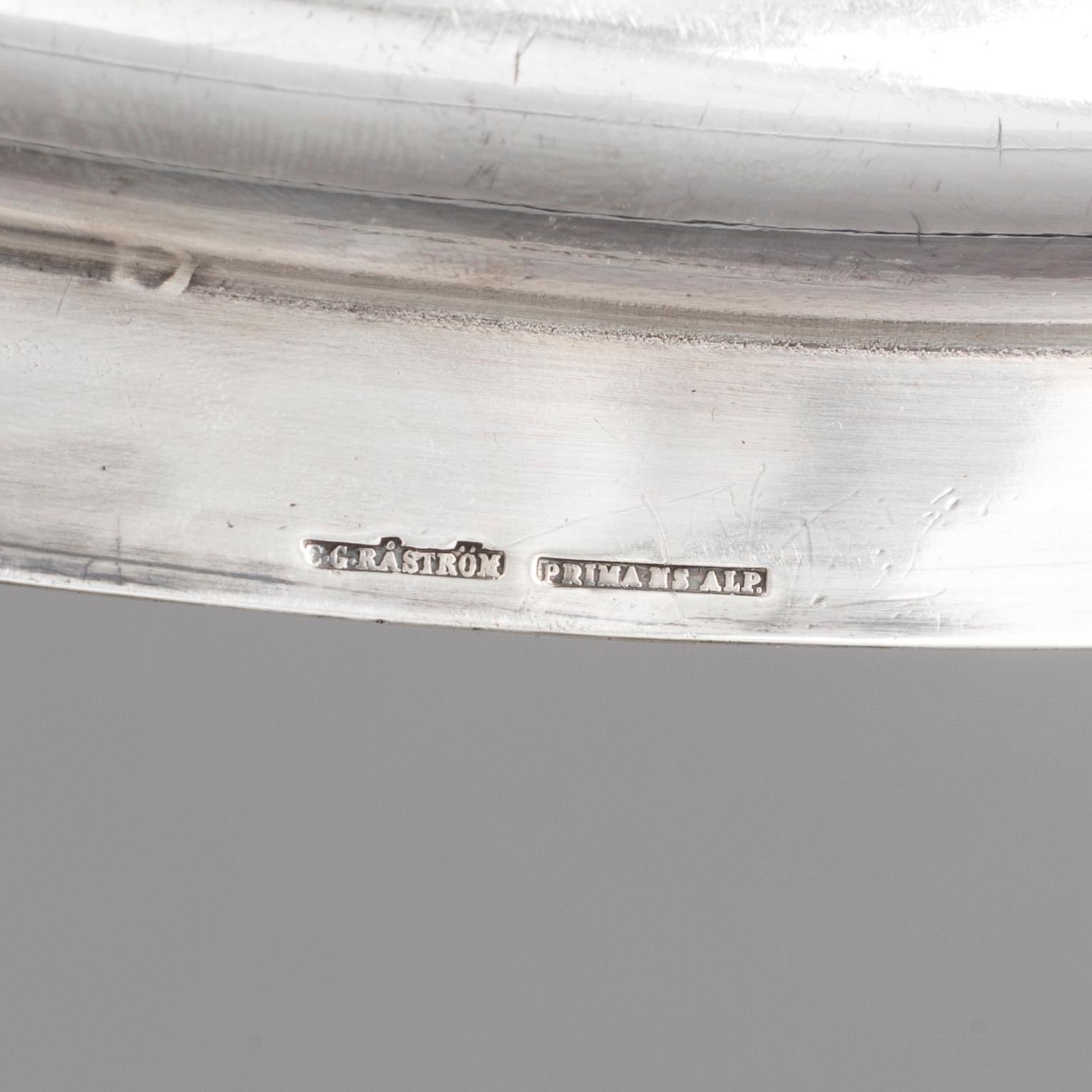 A SILVER PLATED TRAY, CG Råström, Stockholm, 20th century.