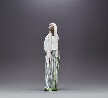 FIGURIN, "Indonesiska", signerad Mari Simmulson, Uppsala Ekeby, 1900-talets andra hälft.