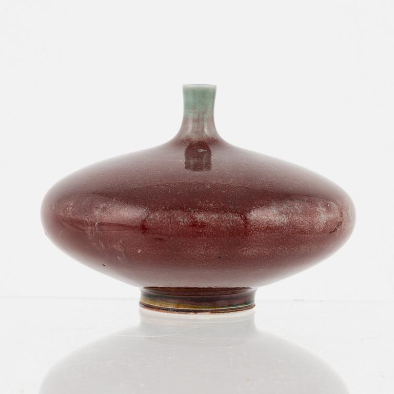 Berndt Friberg, a stoneware bowl and a vase, Gustavsbergs studio, 1967 and 1970.