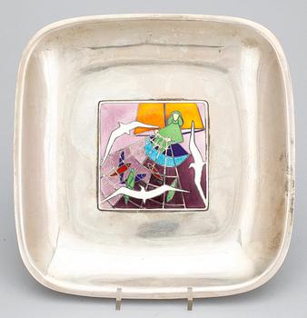 FAT, silver, emalj, Kirsi Ilvessalo, Tillander, Helsingfors 1955. Vikt ca 366 gram.