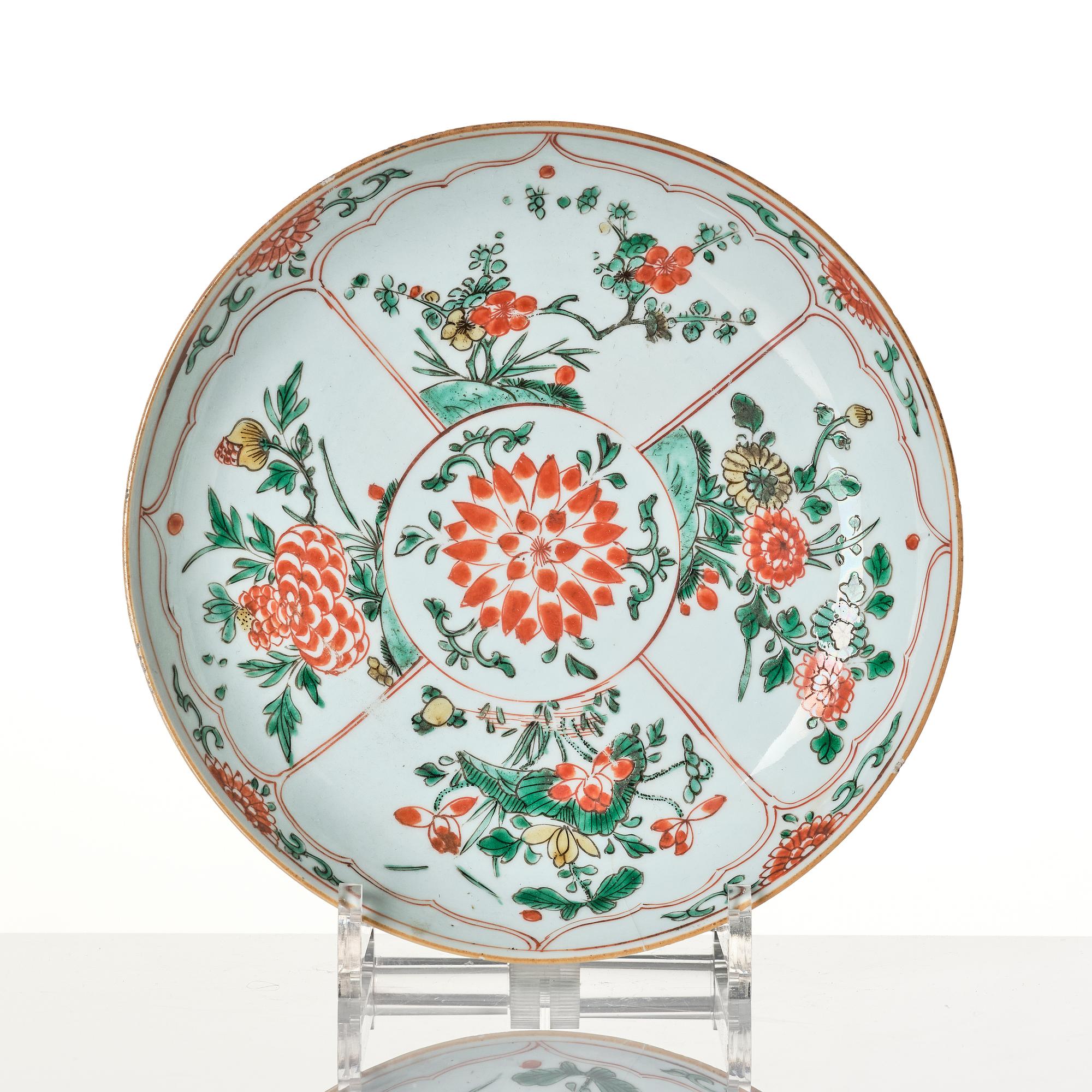Fat, porslin, Kina, Qingdynastin, Kangxi (1662-1722).