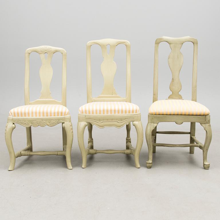 Six 18th Century late Baroque/Rococo chairs.