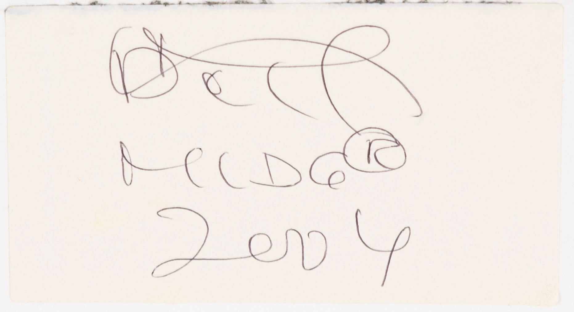 Marianne Lindberg De Geer, chalk on paper, signed and dated 2004 verso.