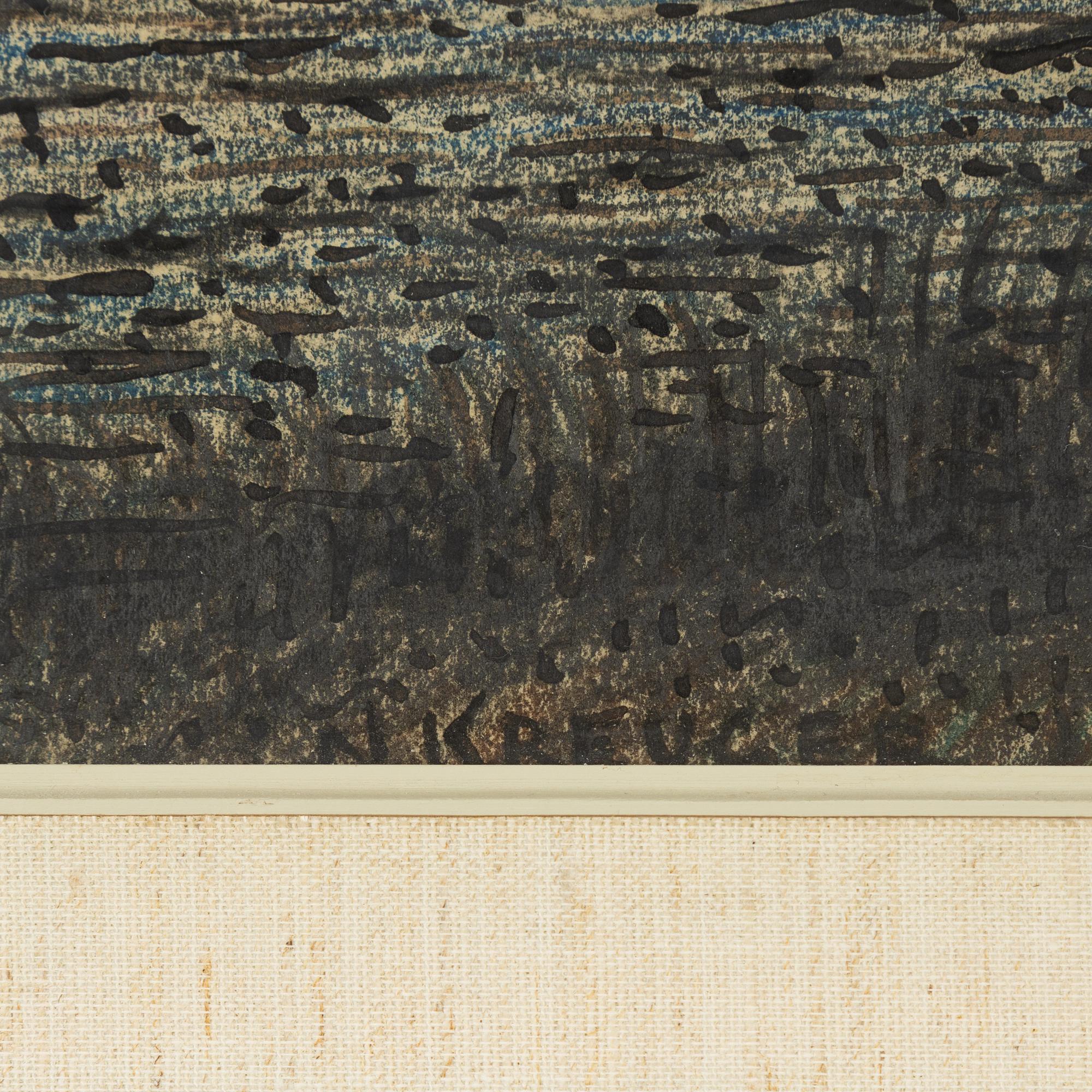 Nils Kreuger, mixed media, signed and dated 1900.