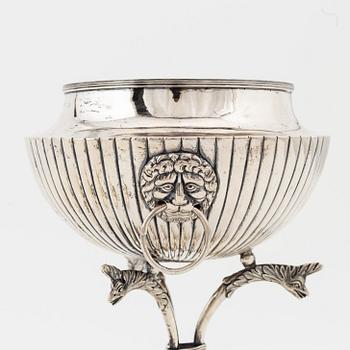 Carl Magnus Ryberg, strösockerskål, silver, empire, Stockholm 1821.