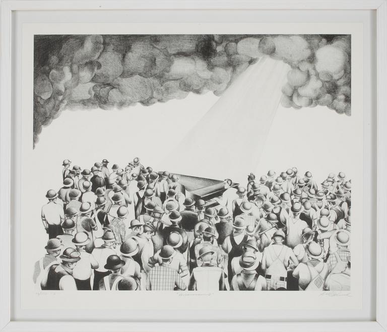 CARL HAMMOUD, fäglitiografi, sign o numr 13/150.