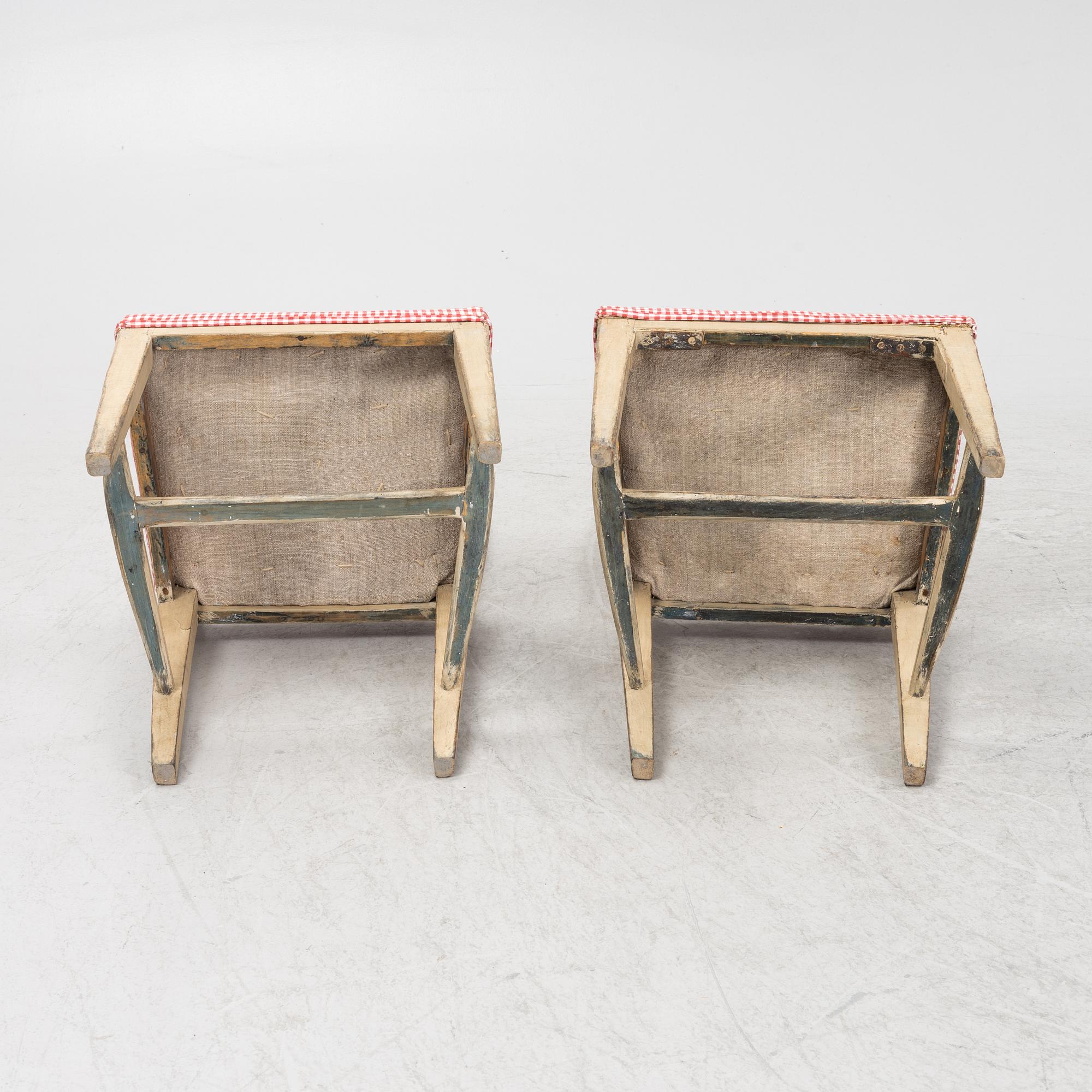 A pair chairs, 19th Century.