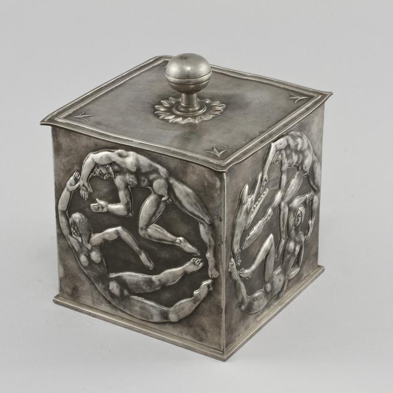 CIGARRBURK, tenn, troligen Nils Fougstedt, Herman Bergman Konstgjuteri, 1931.