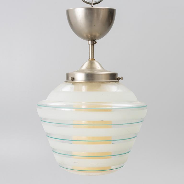 A functionalist ceiling lamp, first half of the 20th century.