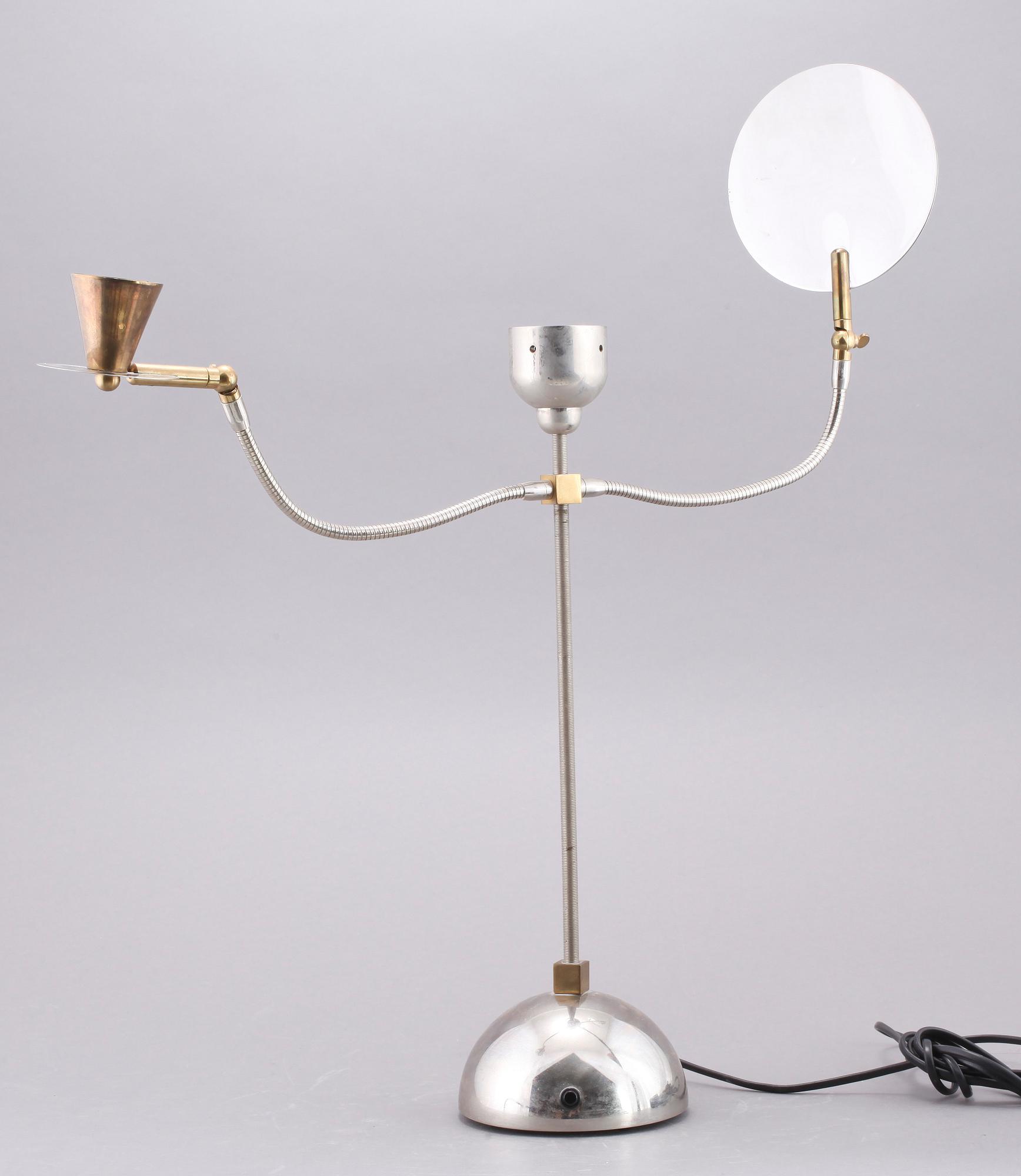 BORDSLAMPA/LJUSSTAKE, metall, Catalani & Smith, 1900-tal.