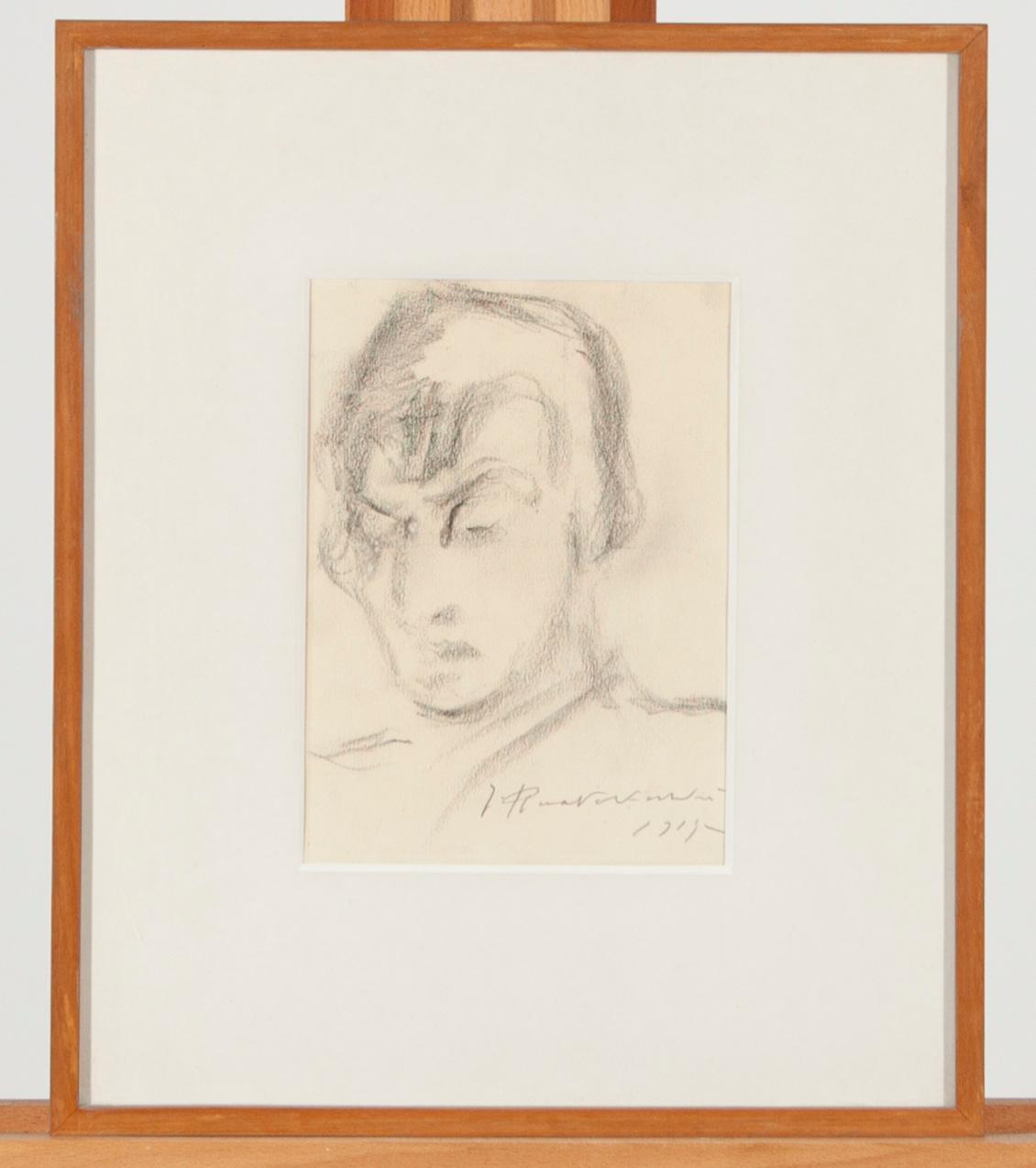 JALMARI RUOKOKOSKI, kolteckning, signerad och daterad 1915.