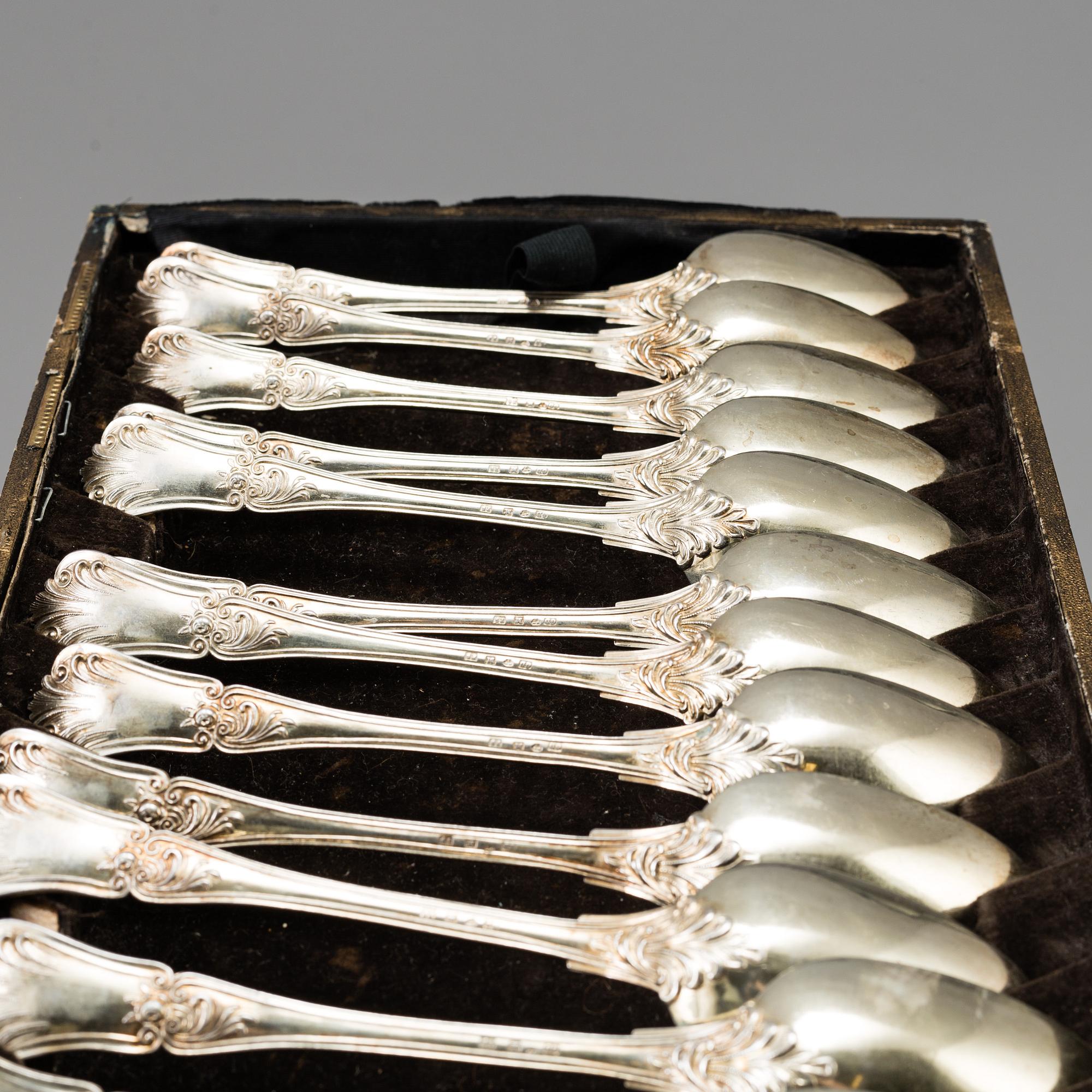 A 75 piece set of silver flatware, model Diplomat, GAB och CGH, Stockholm,1970s.
