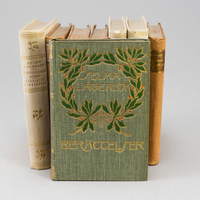 BOK. 8 volymer. Selma Lagerlöf, Albert Bonniers förlag, Stockholm, mestadels 1900-talets början.