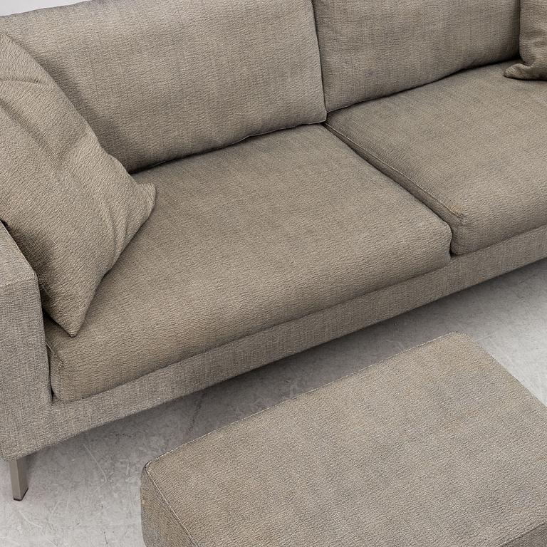 Jens Juul Eilersen, a sofa with ottoman, 'Zenith', Eilersen, Denmark.