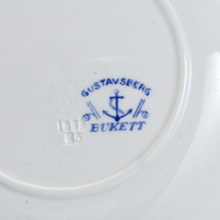 SERVISDELAR, 34 st, "Bukett" Wilhelm Kåge, Gustavsberg, 1936-1939.