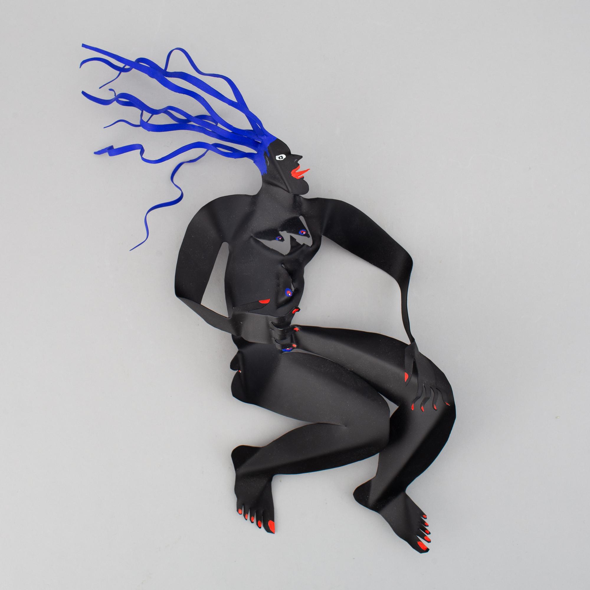TIMO SOLIN, sculpture/relief painted matal, signed and dated -11.