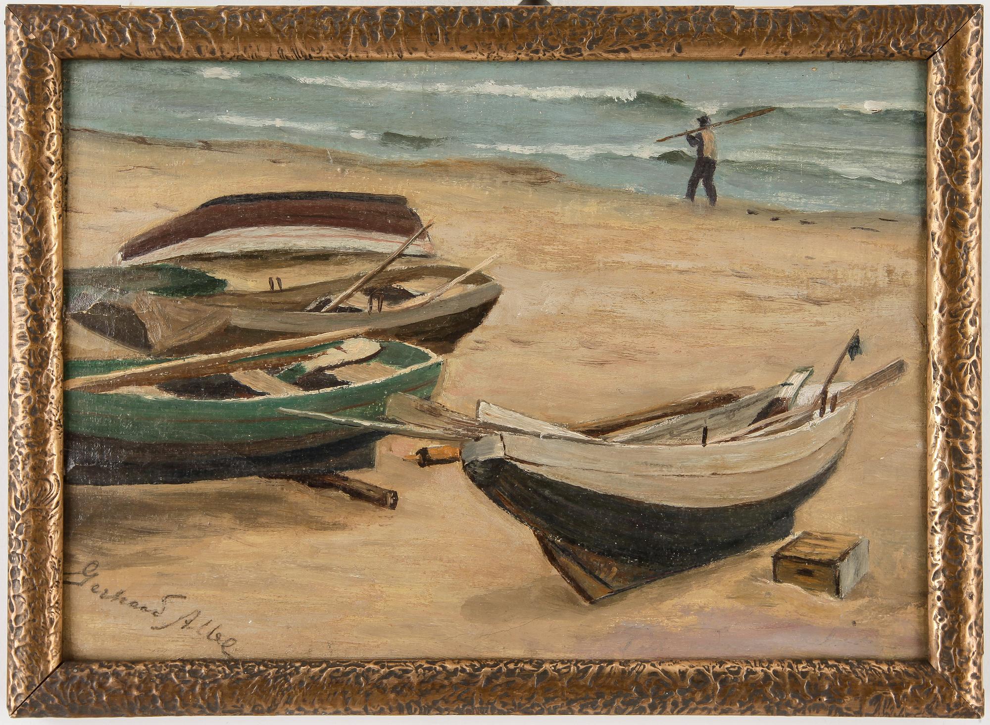 GERHARD ALBE, olja på duk, signerad.