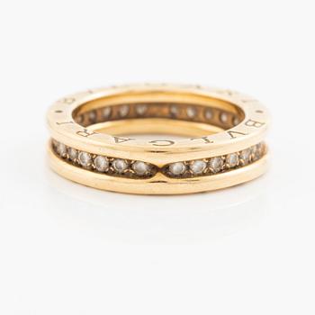 Bulgari, ring, B.Zero1, 18K gold with brilliant-cut diamonds.
