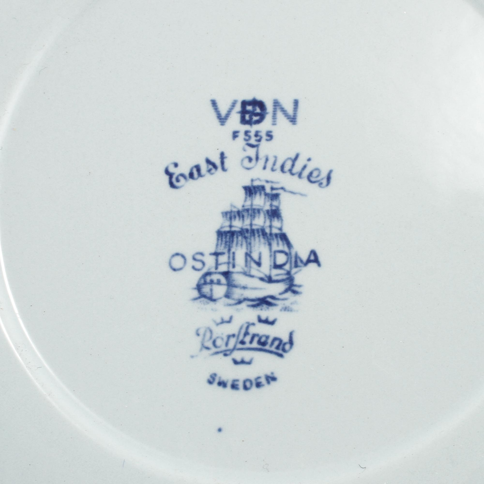 SERVIS, 42 delar, Ostindia, Rörstrand, 1900-talets andra hälft.