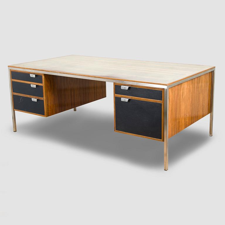 Kirjoituspöytä, HH. Martyn & Co Ltd, päivätty kesäkuu 1966.