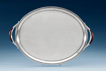 921. A HARALD NIELSEN sterling tray by Georg Jensen 1945-77, design 875 B.