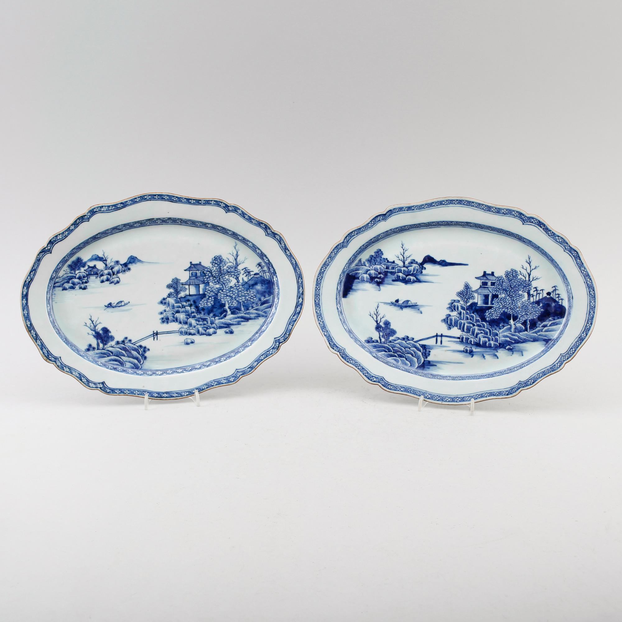 STEKFAT, 1 par, porslin, Kina, Qianlong 1736-1795.