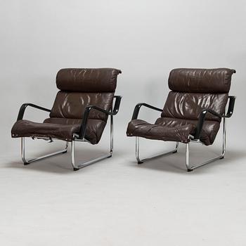 Yrjö Kukkapuro, a pair of 'Remmi' lounge chairs for Haimi, 1970s.