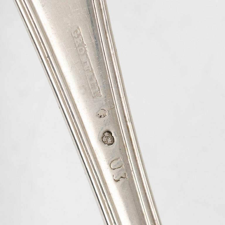 Johan Petter Grönvall, Matskedar, 6 st samt såssked, Stockholm 1826-1827.