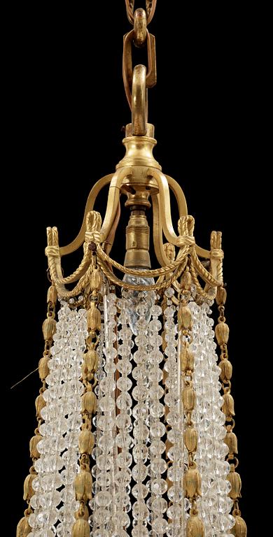 LJUSKRONA, Louis XVI-stil, 1800-talets slut. Höjd (inkl ögla) ca97cm.