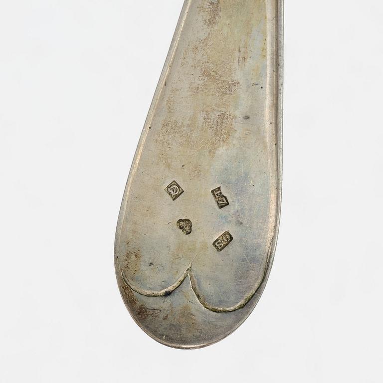 Twelve Swedish silver teaspoons, 19th–20th century.