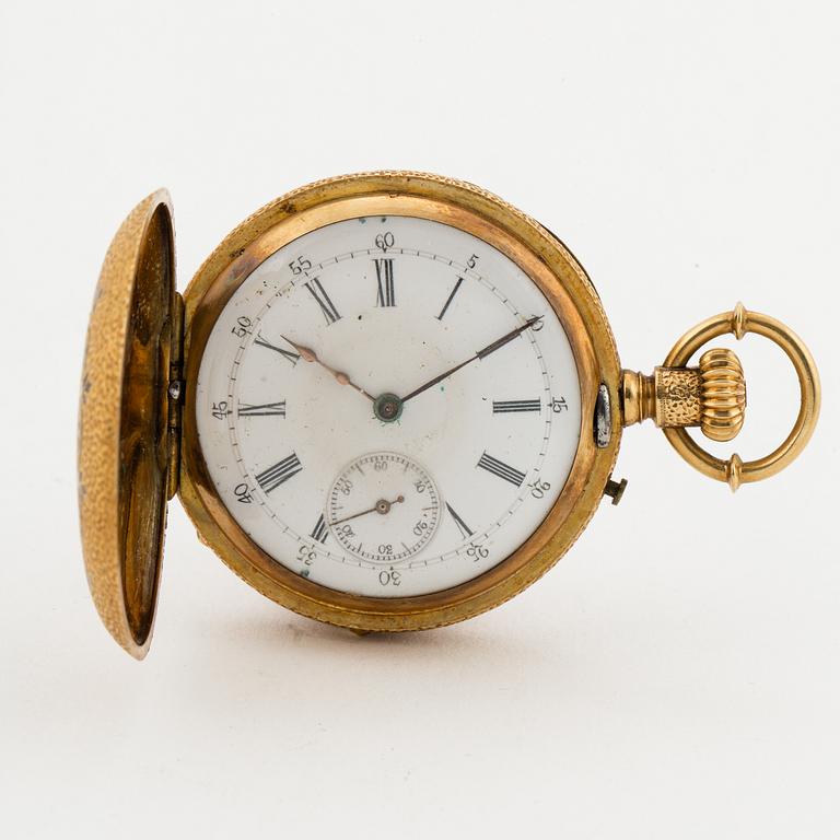 POCKET WATCH, 18K gold, 37 mm.