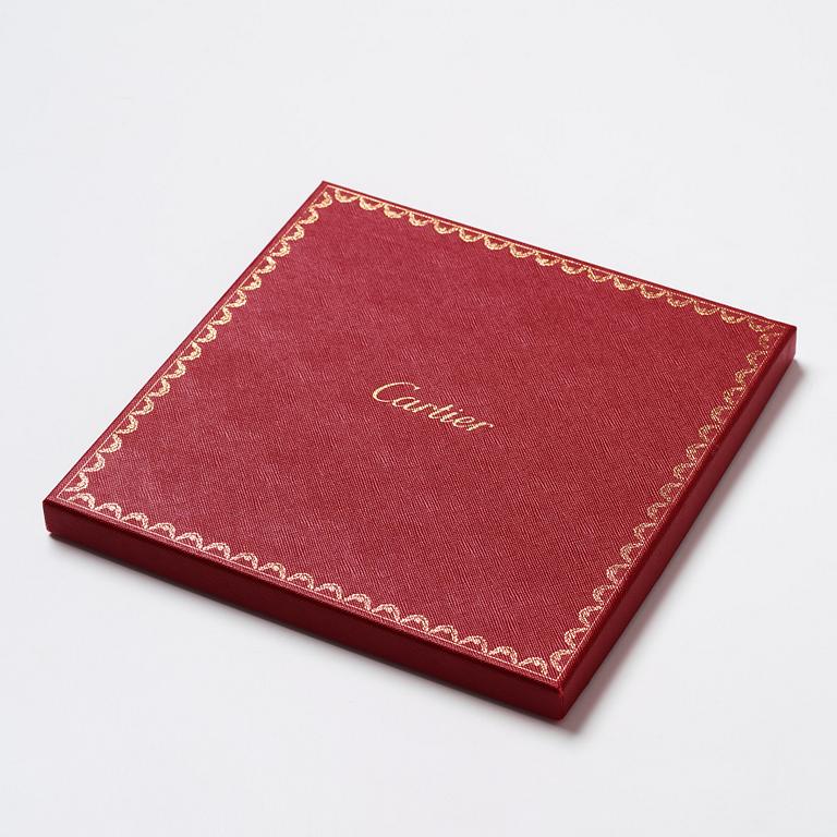 Cartier, a 'Le temps Précieux' twill silk scarf.